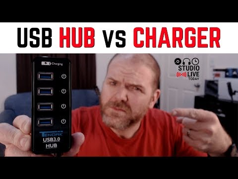 What is the difference between a USB hub and a USB charging station?